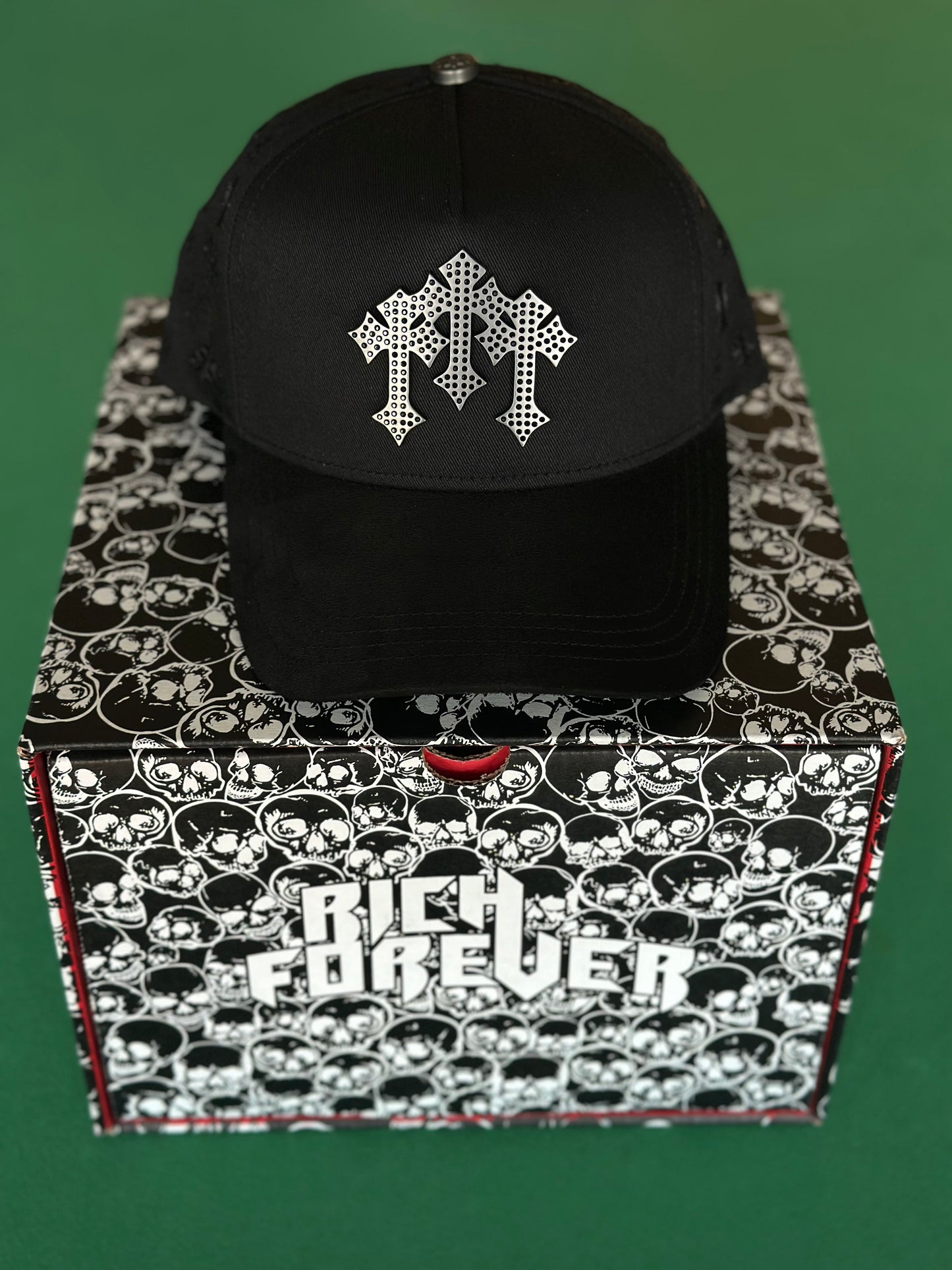 El Barbas Hats x Rich The Kid - Skate or Die, Chrome I Blackout, Rich Stars (3 hats)