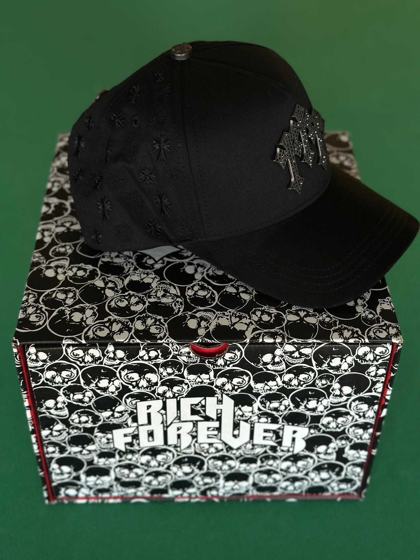 El Barbas Hats x Rich The Kid - Skate or Die, Chrome I Blackout, Rich Stars (3 hats)