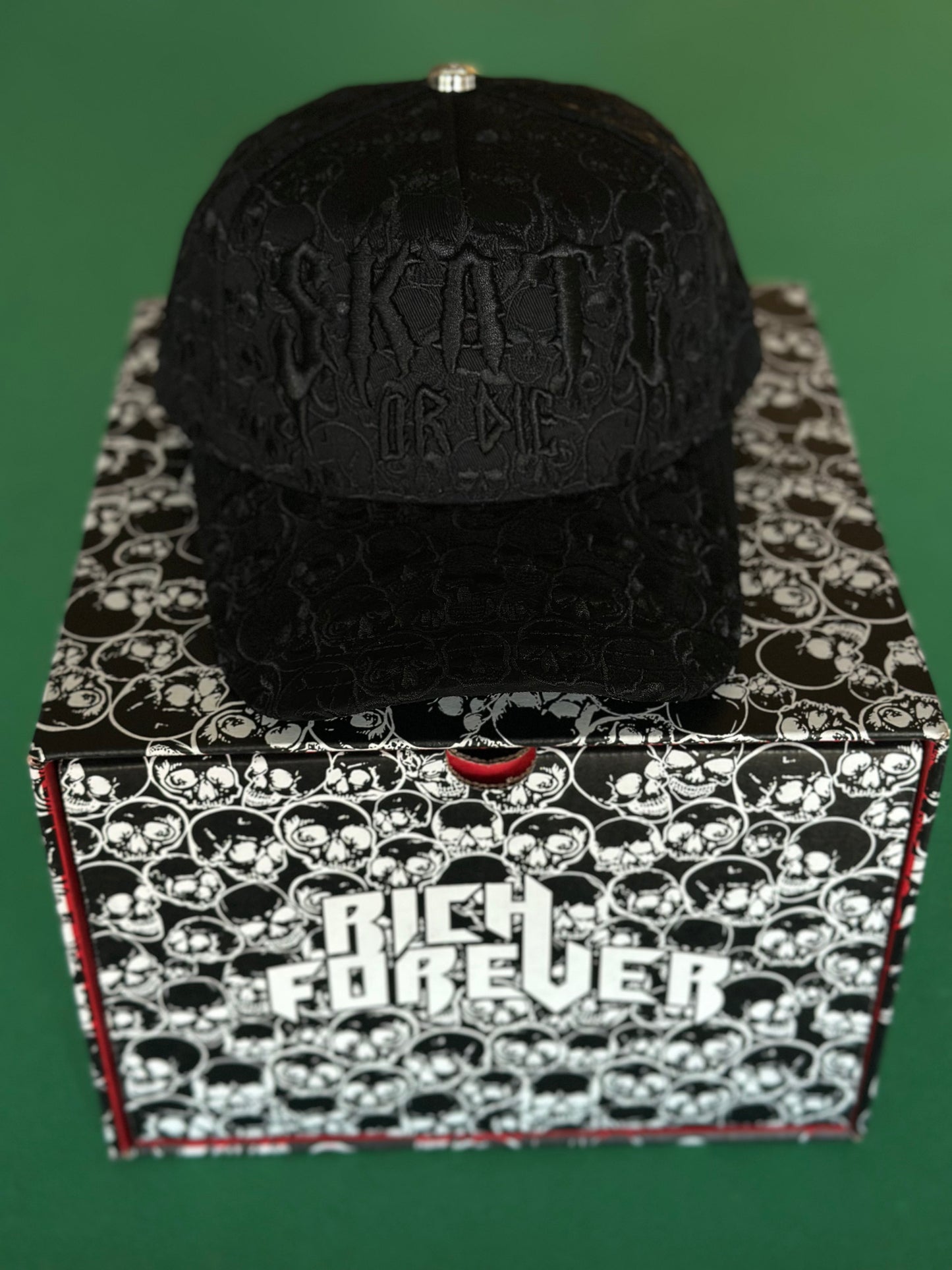 El Barbas Hats x Rich The Kid - Skate or Die, Chrome I Blackout, Rich Stars (3 hats)